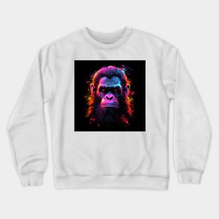 Apes Together Strong Neon Pop Art 4 Crewneck Sweatshirt